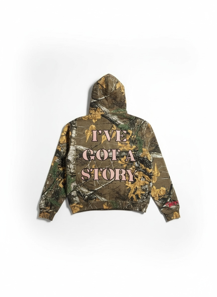 Camo "Love Exists" Hoodie (Pink)