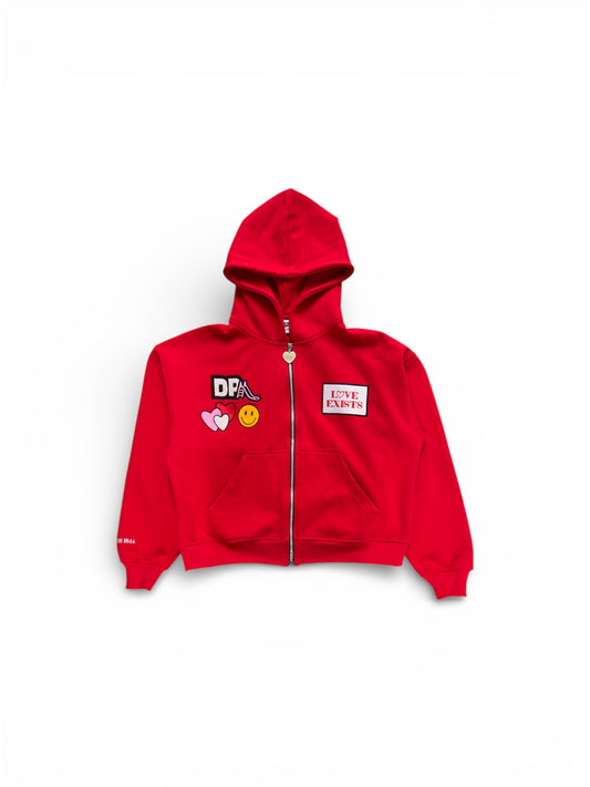 "Catalyst Love Exists" Patch Zip-UP (Red)
