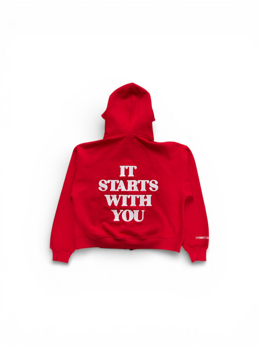 "Catalyst Love Exists" Patch Zip-UP (Red)